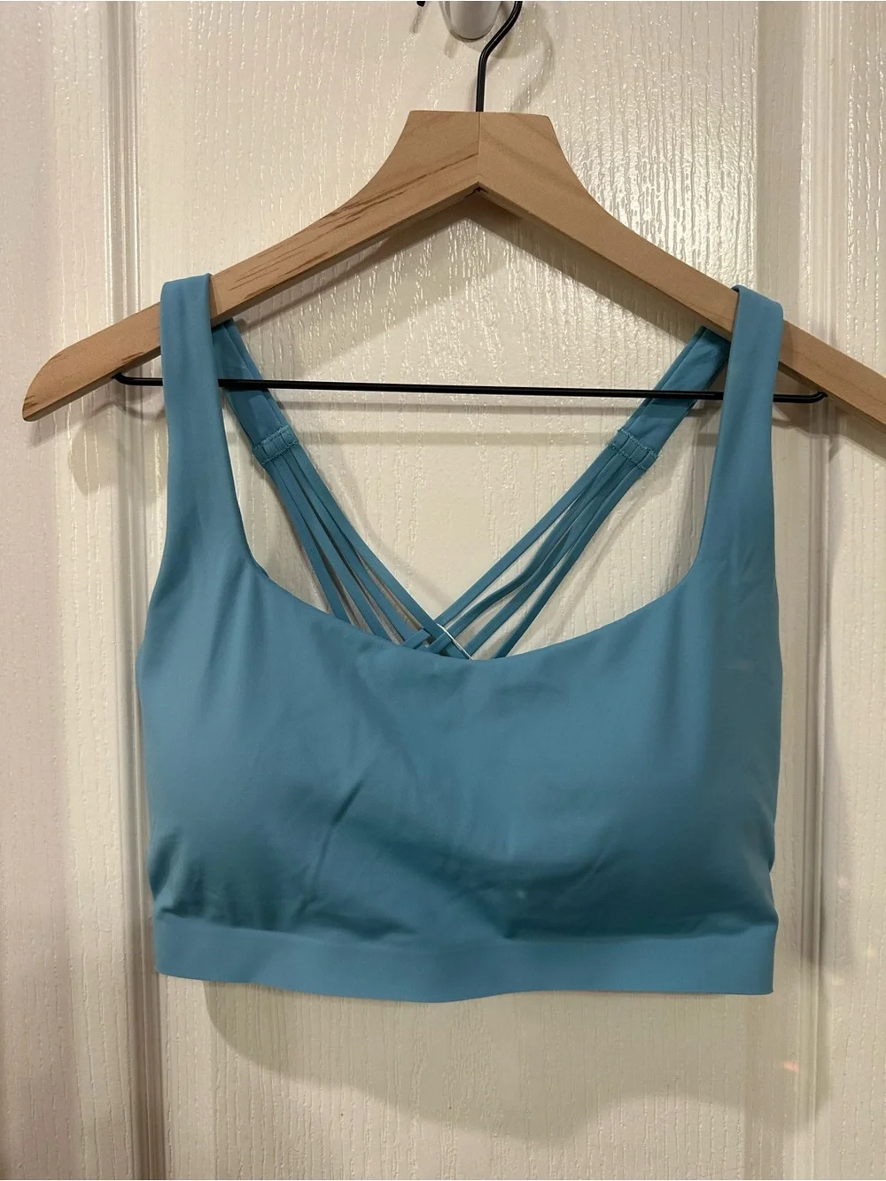 Lululemon FlexyFlex Strappy Yoga Bra *Light Support, D-DDD Cups Washed Blue